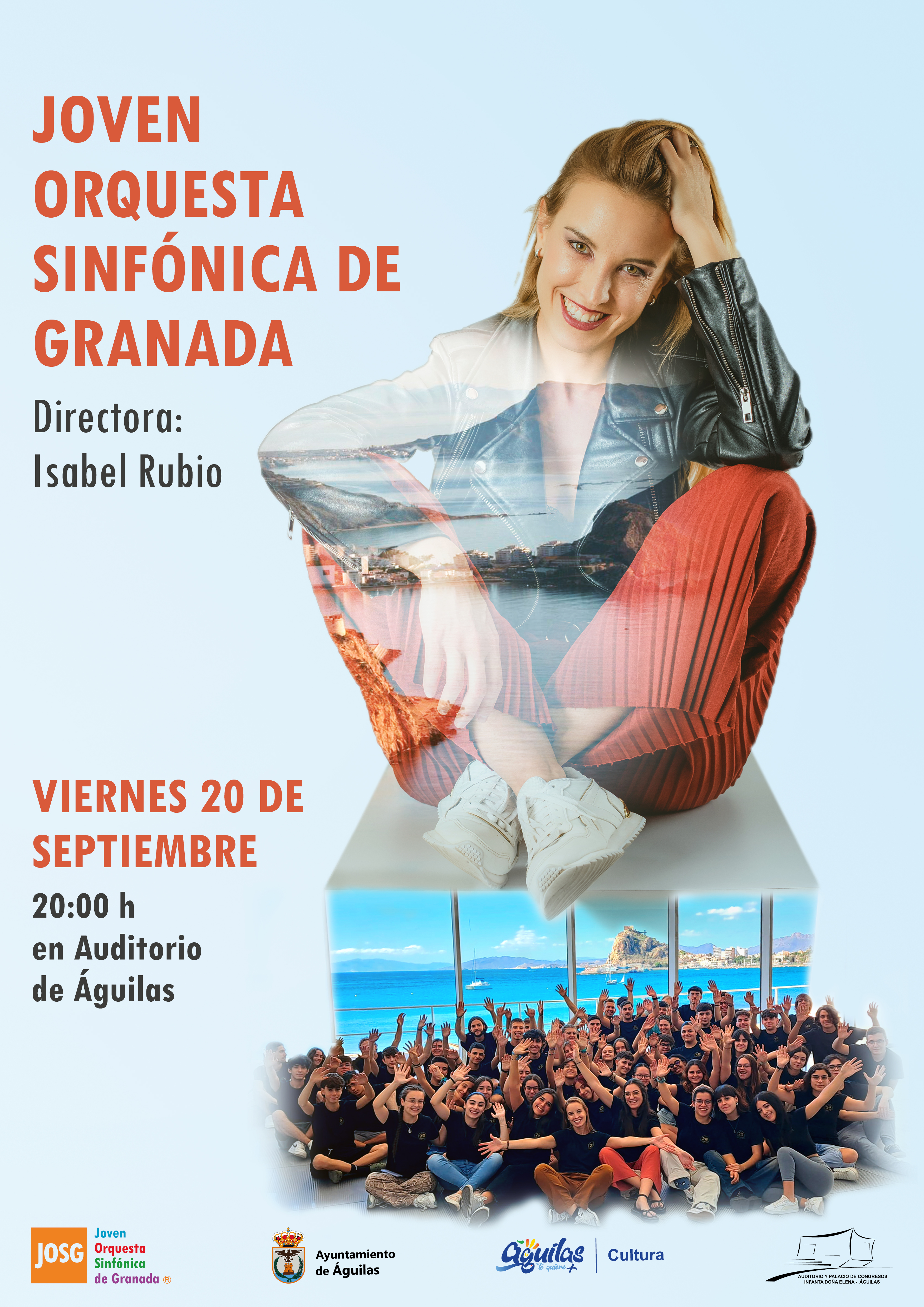 Los alumnos de los IES de Águilas asistirán al ensayo del concierto de la Joven Orquesta Sinfónica de Granada bajo la batuta de la aguileña Isabel Rubio