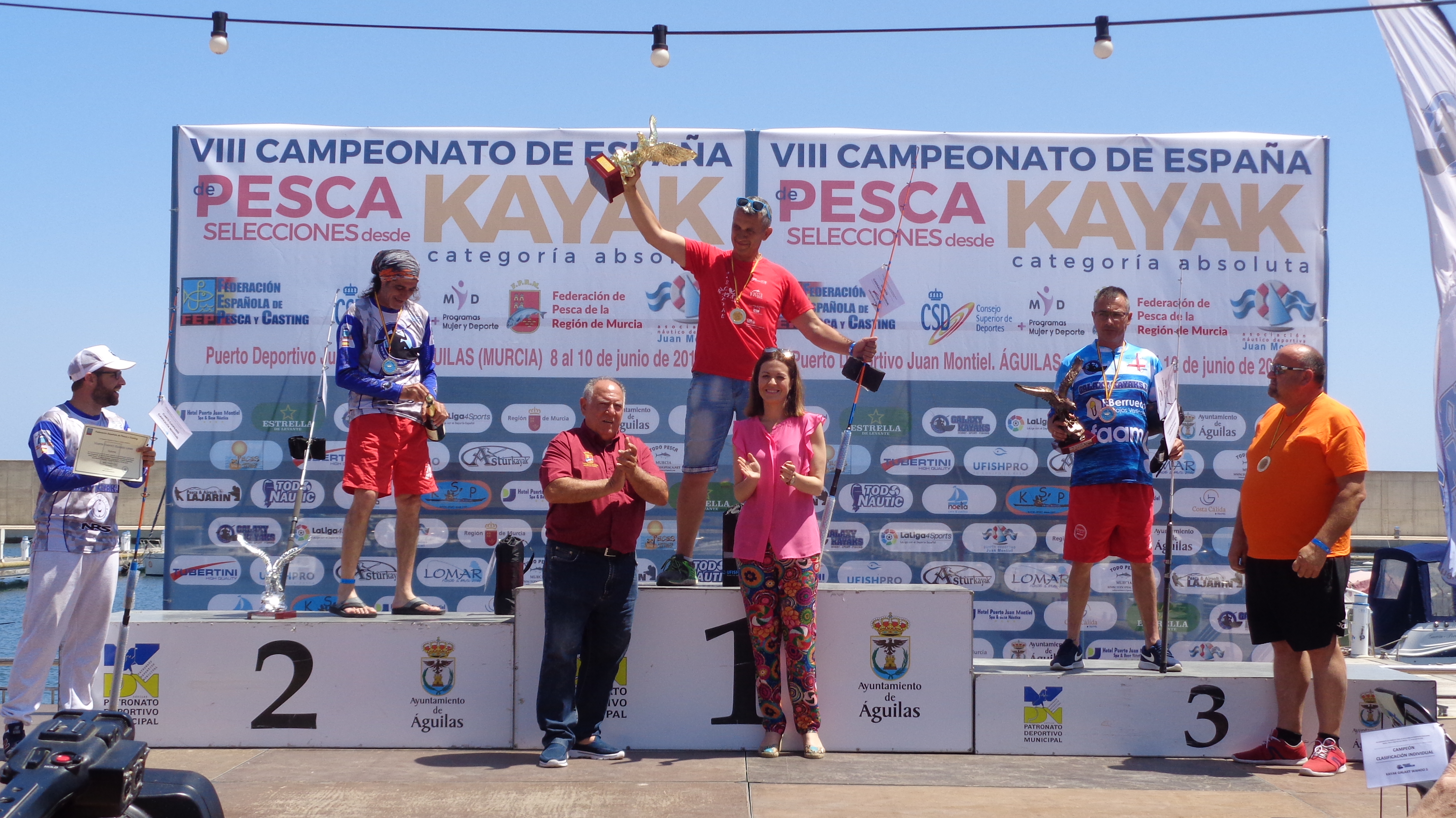 Plata para La Región de Murcia en el “VIII Campeonato de España de Pesca Selecciones desde Kayak, Categoría Absoluta” que se celebró el pasado fin de semana Águilas 