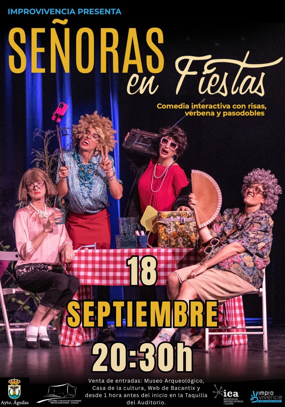 “Señoras en fiestas” llegará el próximo viernes 18 al Auditorio