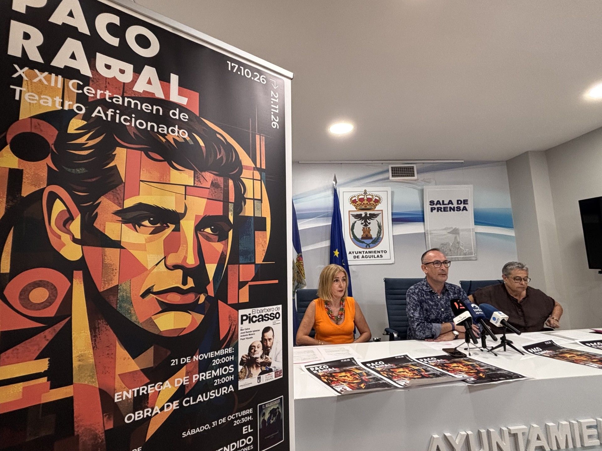 El XXII Certamen Nacional de Teatro Aficionado Paco Rabal arranca este sábado con cuatro obras a concurso y una clausura de lujo