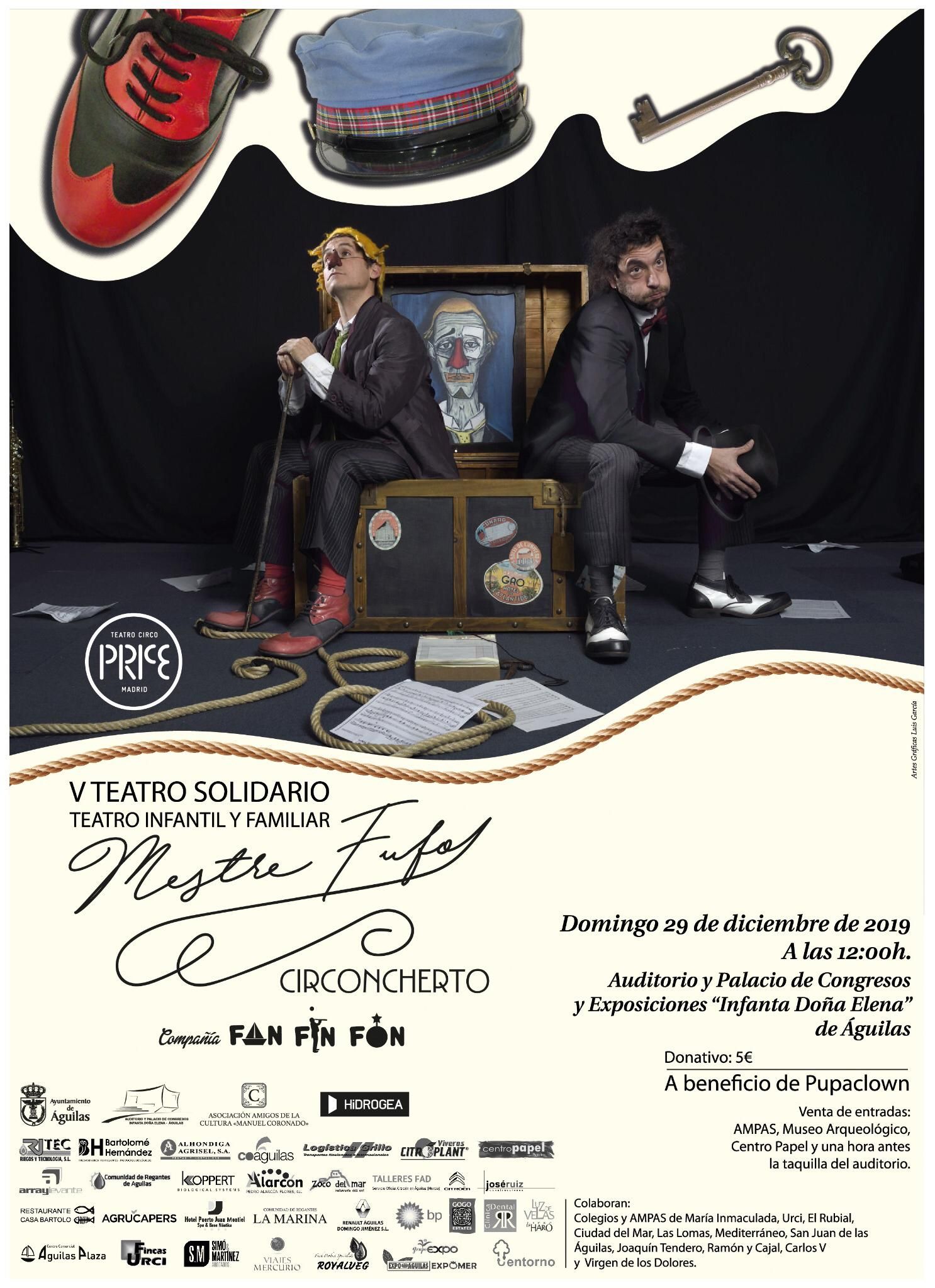 Mestre Fufo Circoncherto, una obra circense cuya recaudación irá destinada a Pupaclown