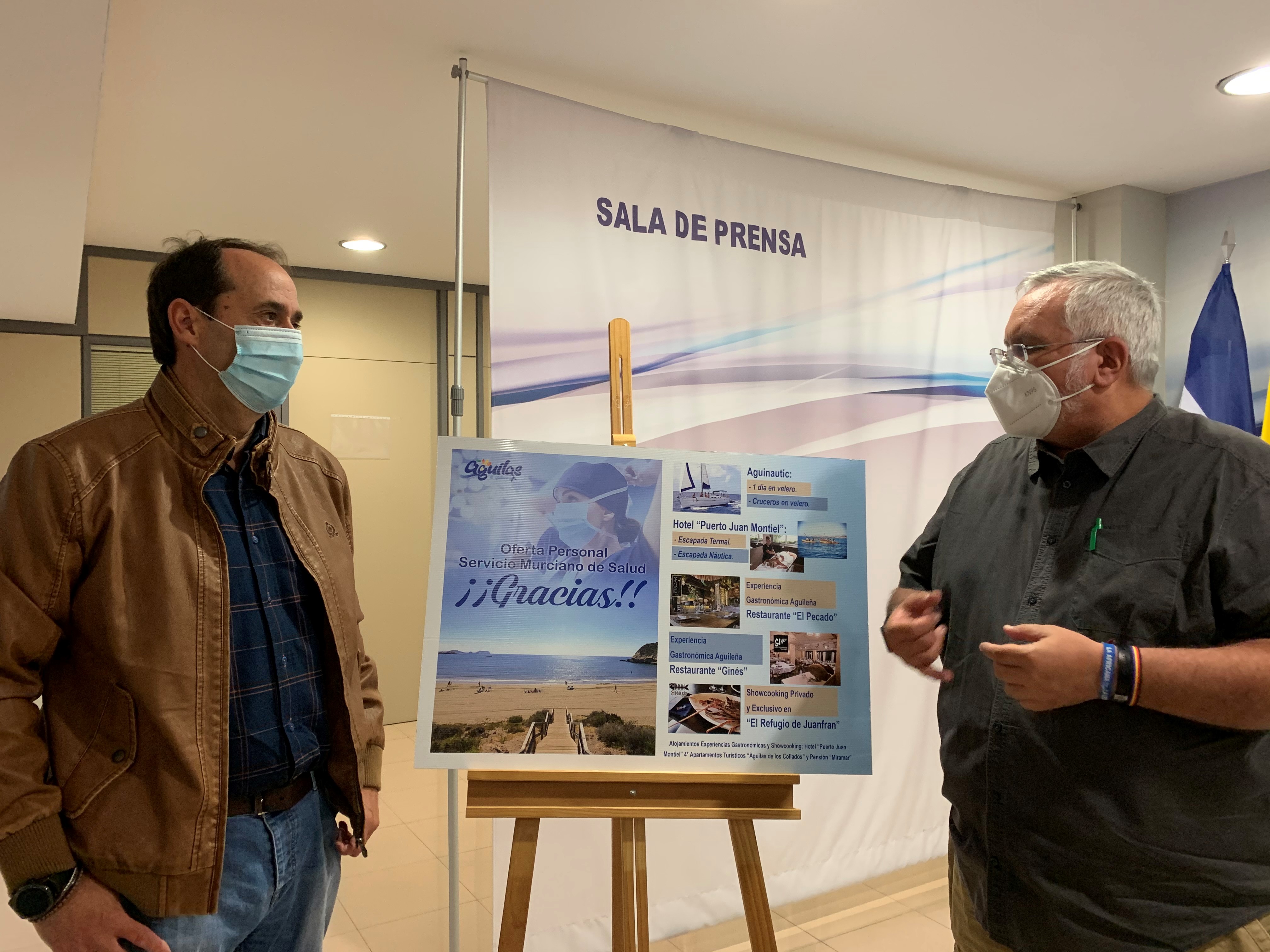 Águilas presenta el paquete de experiencias turísticas para personal sanitario, dentro del programa “Cuidamos de ti”