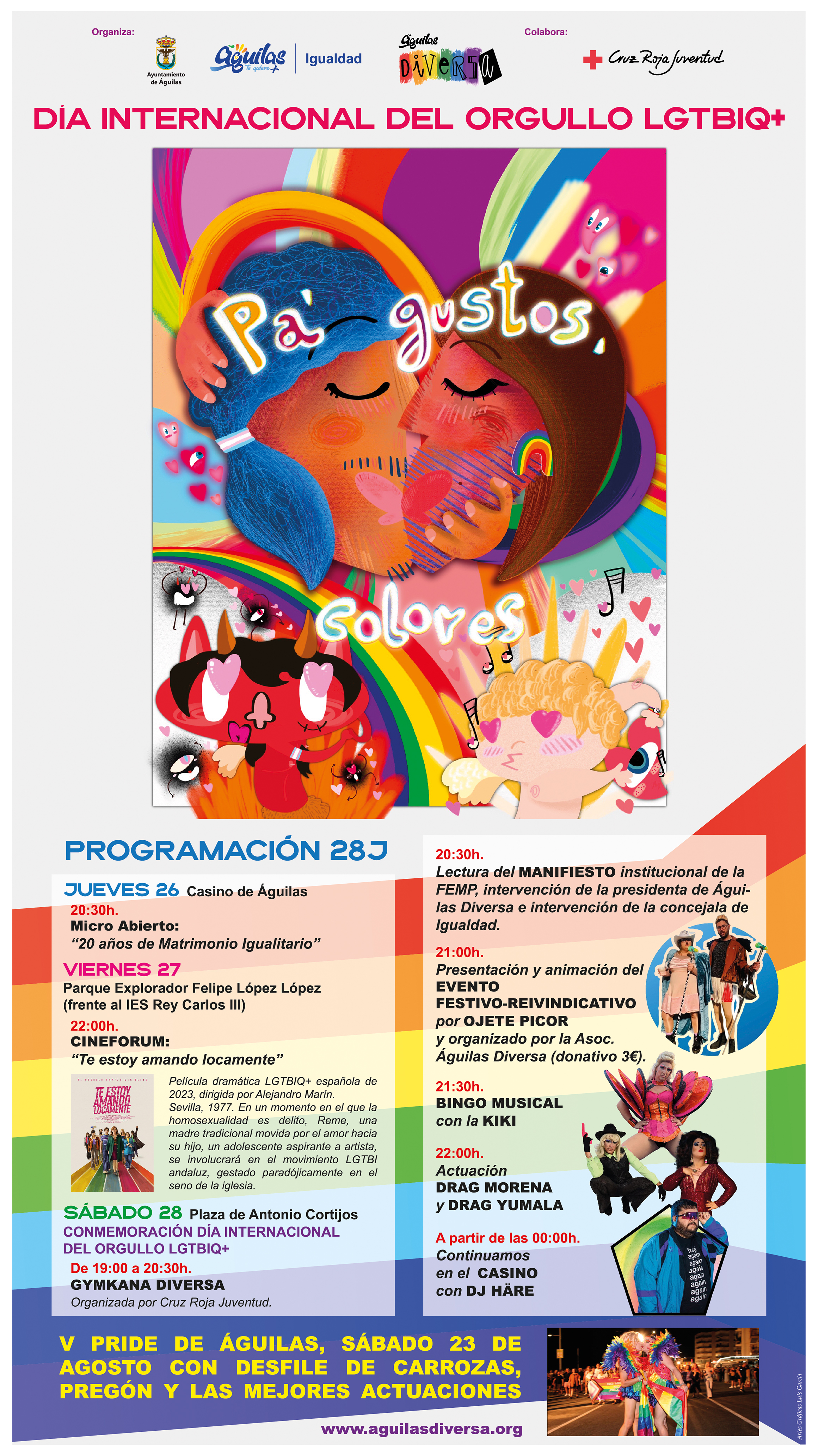 El municipio se prepara para la celebración del Día Internacional del Orgullo bajo el lema “Pa´gustos, colores” 